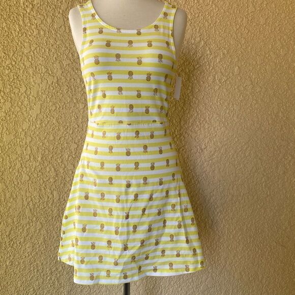 Simply Styled 2 Girls Sleeveless‎ Pineapple Print Dress Size L 14 NWT Summer - Picture 3 of 8